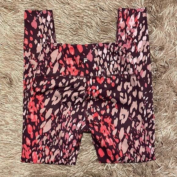 FILA High Rise Multicolor Black & Pink Leggings - Picture 8 of 9